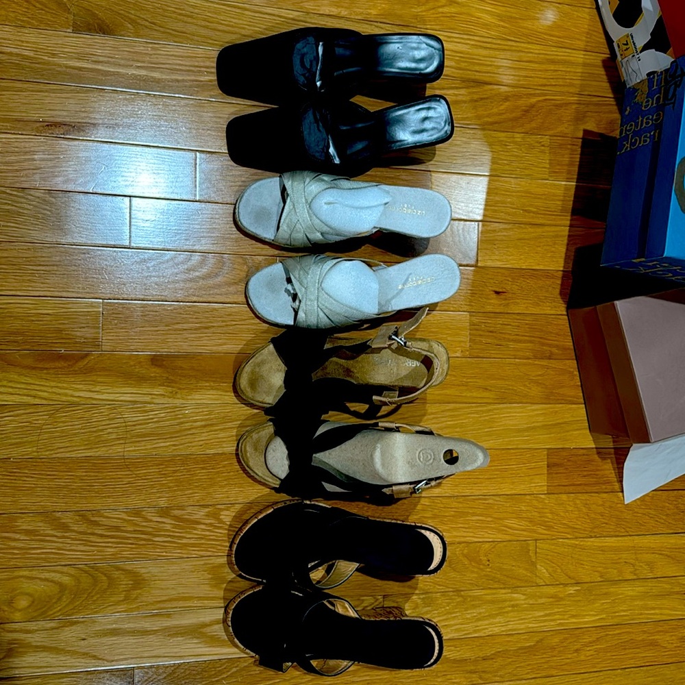 A gently used variety of Women’s comfort style shoes size 7.5